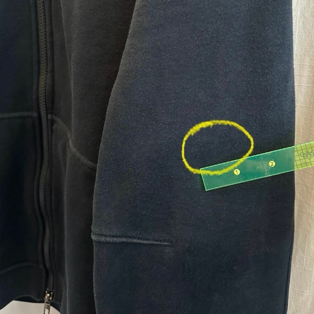 Lululemon Ritual Jacket Mens Nocturnal Teal Blue Full Zip Hoodie 2 Way Zipper XL - Picture 11 of 11